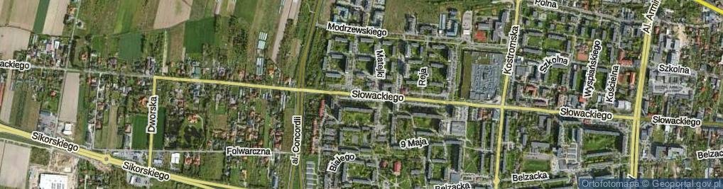 Zdjęcie satelitarne Słowackiego Juliusza ul.